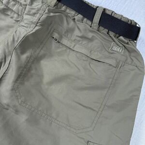 REI Men Pants Small Green Nylon Cargo Button 32" Inseam Convertible Gorpcore